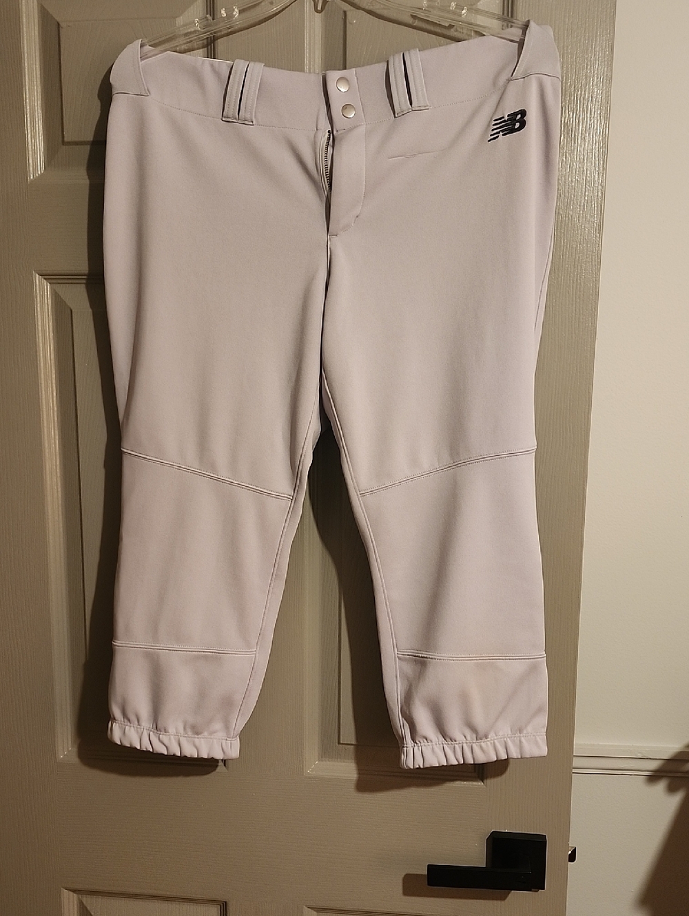 LARGE New Balance Womens Light Gray Softball Pants